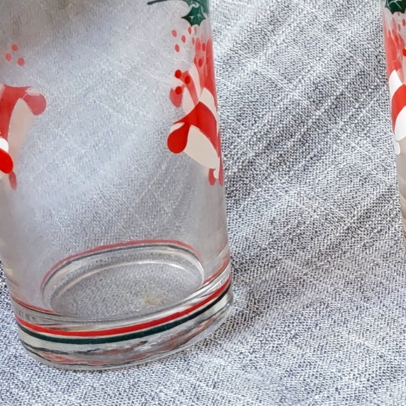 🎄(7) Vintage Holly Berry Christmas Jingle Bells Tumblers Glasses Red White New - Picture 16 of 16
